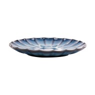 Prato 21cm Para Sobremesa De Cerâmica Scallop Azul  